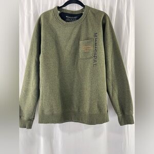 Municipal Men’s Army Green Crew Neck Sweatshirt Size Medium